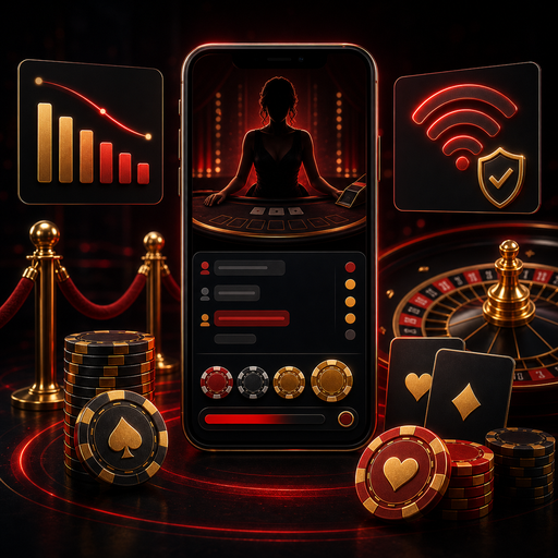 Live dealer table on mobile portrait mode