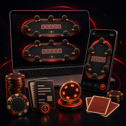 Bovada Poker on mobile with portrait table layout